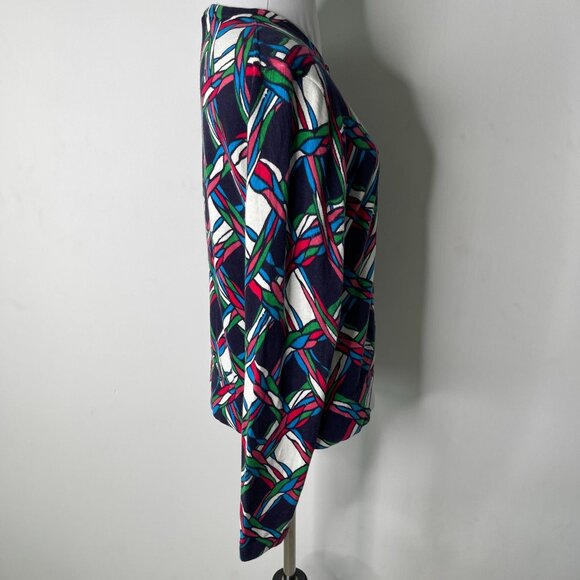 Lilly Pulitzer Women’s Blue Button Up Geometric Print Cardigan Sweater Size M - Picture 3 of 9